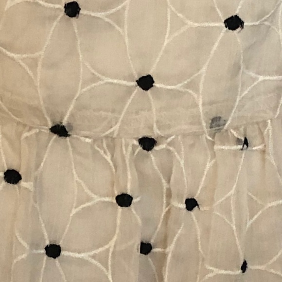 Potter's Pot/Anthropologie Sheer White/Black Top - Picture 8 of 9